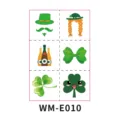 St. Patricks Day temporäre Tattoos irisches Kleeblatt grüne Mütze Party Kinder - WM-E0010 / 120*80mm