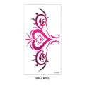 Sexy heart totem temporary tattoo sticker pink purple waist chest body art decal - Heart Vine Totem Style (WM-CR001) / Pink & Purple Gradient