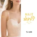 Gouden tijdelijke tatoeage sticker, Team Bride huwelijksontwerp, elegante huiddecoratie. - Goud Stamping TEAM Bride (TJ-144)