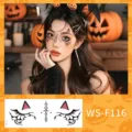 Αυτοκόλλητο προσώπου Halloween προσωρινό τατού αδιάβροχο γάτα αράχνη πάρτι μακιγιάζ - WS-F116