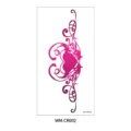Heart totem temporary tattoo sticker for abdomen waist and chest, sexy pink body art decal. - Heart Vine Totem Style (WM-CR002) / Gradient Magenta