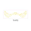 Gold foil freckle face tattoo stickers temporary body art makeup glitter stars hearts - Heart Starlight (TJ-072) / 156x54mm
