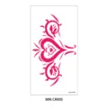 Pink heart totem temporary tattoo sticker for lower abdomen waist sexy body art style. - Pink Heart Vine Style (WM-CR005) / Pink
