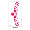 Pink floral vine tattoo sticker for body art, sexy waist and belly temporary tattoo design. - Pink Floral Vine Totem Style (WM-CR009) / Pink
