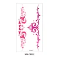 Pink sexy temporary tattoo sticker for lower abdomen and waist, beautiful heart totem design. - Plant Totem Style (WM-CR011) / 160*85mm / Pink