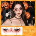 Αυτοκόλλητο τατουάζ προσώπου Halloween χαριτωμένο φάντασμα αδιάβροχο μακιγιάζ - WS-F123
