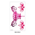 Sexy heart totem chest and lower abdomen tattoo sticker, waterproof body art WM-CR014. - Heart Floral Totem Style (WM-CR014) / 160*85mm / Pink Purple