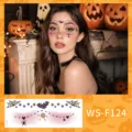 Halloween αδιάβροχο αυτοκόλλητο τατουάζ προσώπου με νυχτερίδα και αράχνη για πάρτι - WS-F124