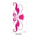 Pink floral totem temporary tattoo sticker, sexy body art decal for abdomen and waist. - Vine Floral Totem Style (WM-CR016) / 160*85mm / Hot Pink
