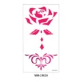 Sexy rose flower heart tattoo sticker for lower abdomen chest body art variant design. - Rose Heart Totem Style (WM-CR019) / 160*85mm / Pink