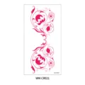 Sexy pink floral vine temporary tattoo sticker for abdomen waist and chest body art. - Symmetrical Flower Vine Totem Style (WM-CR021) / Pink