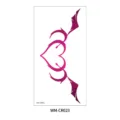 Succubus heart pattern temporary tattoo sticker sexy lower belly and chest body art - Succubus Heart Winged Totem Style (WM-CR023) / Pink & Purple Gradient