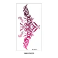 Sexy heart totem temporary tattoo sticker for lower abdomen chest waist body art design - Symmetrical Flourish Heart Totem Style (WM-CR025) / Pink Gradient