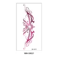 Temporary tattoo sticker, sexy heart totem design for abdomen, waist and chest decoration. - Decorative Gradient Pattern Totem Style (WM-CR027) / Fuchsia Gradient