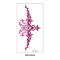 Sexy lower abdomen tribal heart tattoo sticker variant pink design for waist and chest skin art. - Symmetrical Heart-Shaped Totem Style (WM-CR031) / 160*85mm / Pink Gradient