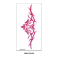 Pink tribal heart temporary tattoo sticker, waterproof body art design variant style. - Symmetrical Gradient Heart Totem Style (WM-CR039) / 160*85mm / Pink Gradient