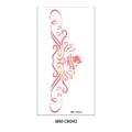 Gradient floral temporary tattoo sticker, sexy body art sticker for lower back and abdomen. - Gradient Plant Vine Totem (CR042) / 160*85mm / Pink-Orange Gradient