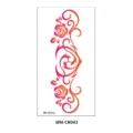 Sexy gradient rose heart tattoo sticker for abdomen waist chest cute body art design - Gradient Rose Heart Totem (CR043) / 160*85mm / Red-Orange Gradient