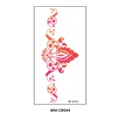 Colorful gradient floral temporary tattoo sticker for lower back and belly body art. - Gradient Floral Geometric Totem (CR044) / 160*85mm / Pink Gradient