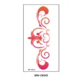 Temporary tattoo sticker, gradient pink heart totem variant, elegant body art design style. - Gradient Abstract Heart Totem (CR045) / 160*85mm / Red-Pink Gradient