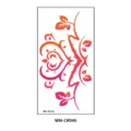 Gradient heart thorn temporary tattoo sticker for lower back waist belly sexy body art. - Gradient Thorn Heart Totem (CR046) / 160*85mm / Orange-Red Gradient