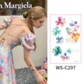 Waterproof watercolor floral temporary tattoo stickers, perfect for wrist and ankle art. - Floral Pattern (WS-C297) / 76*120mm