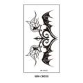 Black gothic wing tattoo sticker sexy heart totem temporary body art design sku - Gothic Symmetrical Wing Heart Totem (CR050) / 160*85mm / Black