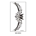 Black totem temporary tattoo sticker for lower belly chest and waist body art design. - 160*85mm / Black Geometric Line Totem (CR053) / Black