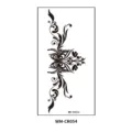 Black floral butterfly totem temporary tattoo sticker for lower back and abdomen body art. - 160*85mm / Black Floral Butterfly Totem (CR054) / Black