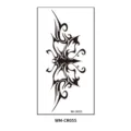 Black tribal temporary tattoo sticker featuring symmetric butterfly totem design for body art. - 160*85mm / Black Symmetrical Geometric Totem (CR055) / Black