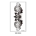 Temporary black floral totem temporary tattoo sticker for sexy body art decoration - 160*85mm / Black Floral Scroll Totem (CR056) / Black