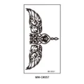 Sexy totem wing tattoo sticker variant, black tribal body art sticker for lower abdomen chest. - 160*85mm / Black Abstract Wing Totem (CR057) / Black