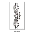 Black heart totem temporary tattoo sticker sexy waist abdominal body art design style - 160*85mm / Black Heart Symmetrical Totem (CR060) / Black