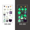 Halloween glow in the dark temporary tattoo stickers waterproof fluorescent kids cartoon body art - Style WS-360 / 105*60mm