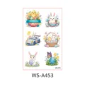 Easter tattoo stickers cartoon cute rabbit egg festive party DIY waterproof kids body art - WS-A453 / 120*76mm