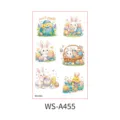 Easter temporary tattoo stickers cartoon cute rabbit egg festival party DIY decor. - WS-A454 / 120*76mm