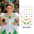 Strass de visage 3D pour enfants autocollants de corps cristal ensemble de bijoux DIY - Thème Ciel Étoilé (WS-A464) / 120*76mm