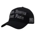 Casquette de baseball noire en coton avec broderie gothique et patch drapeau pour sport. - L (58-60 cm) Taille unique pour adulte / Noir