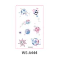 Hoja de tatuaje temporal de fútbol de dibujos animados con estrellas y planetas de colores. - WS-A444 / 120*76mm