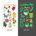 Christmas luminous sticker sheet kids holiday party temporary glow tattoo and wall decor - WS-384 / 1 Piece