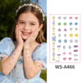 Enfants 3D cristal strass autocollants visage bricolage diamant tatouage kit - Thème Gemmes Colorées (WS-A466) / 120*76mm