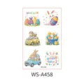Easter temporary tattoo stickers cartoon cute rabbit eggs festival party DIY decorative - WS-A458 / 120*76mm