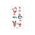 Autocollants de tatouage temporaire de Noël, joli Père Noël et mignon renne étanches. - Style WS-011 (WS-011)