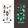 Autocollants de tatouage temporaire lumineux Halloween vert fluorescent fête enfants - Style WS-369 / 105*60mm