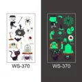 Halloween Tatouage Lumineux Autocollants Briller dans le Noir Enfant Dessin Anime - Style WS-370 / 105*60mm