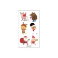 Noël enfants autocollants de tatouage temporaire imperméable mignon dessin animé visage feuille - Style WS-012 (WS-012)