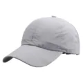 Light grey quick dry sports baseball cap, breathable sunshade hat for men outdoor training. - Gray