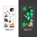 Tatouages temporaires lumineuses Halloween imperméables autocollant visage dessin animé - Style WS-371 / 105*60mm
