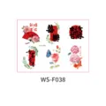 Chinese traditional style wedding temporary tattoo sticker variant with floral motifs. - Traditional Celebration Theme (WS-F038) / 110x150mm