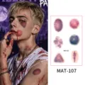 Αυτοκόλλητα προσωρινού τατουάζ ουλών Halloween αδιάβροχα ρεαλιστικό μακιγιάζ για πάρτι - Моτίβο Ουλής MAT-107 / 120X76mm